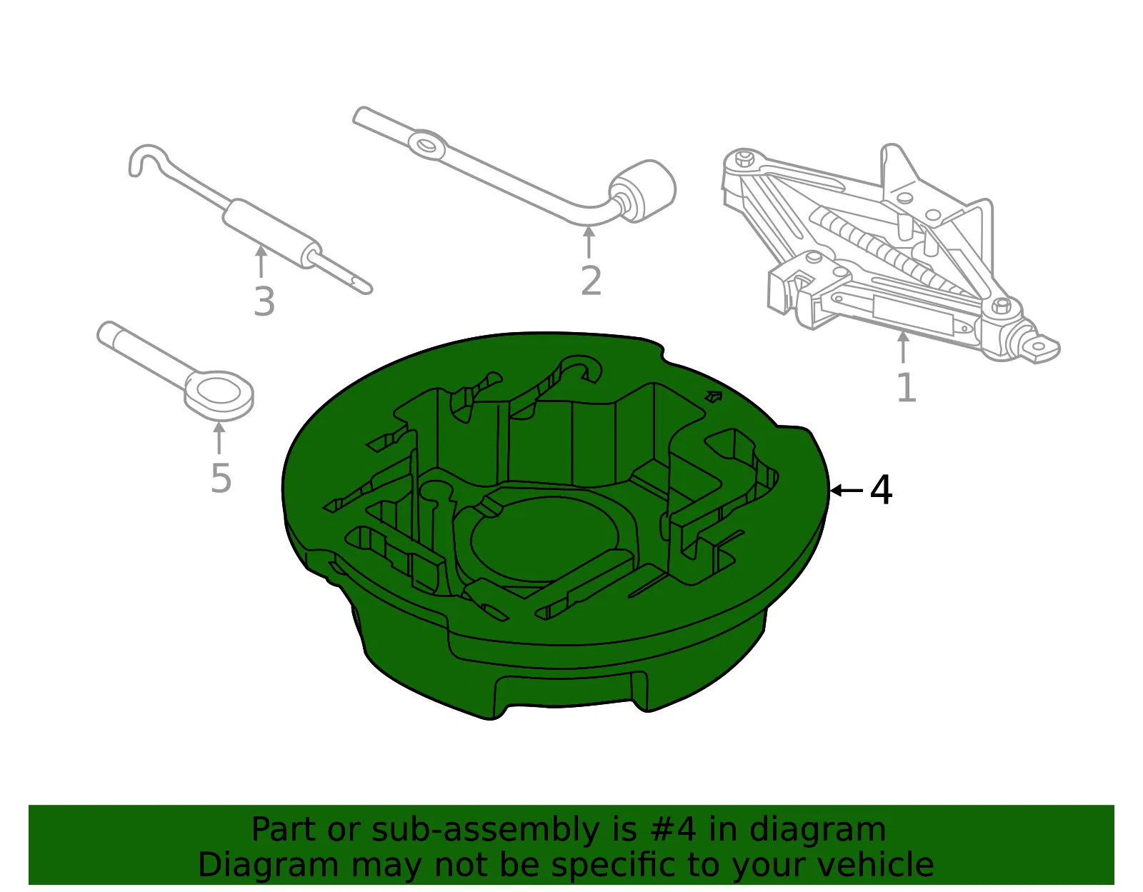 Tool Compartment - Kia (09149 B0000) - view 3